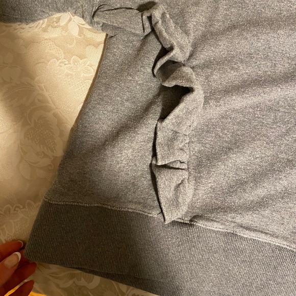 Gray Madewell Ruffle Pullover Sweatshirt - Picture 5 of 6